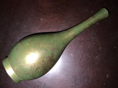 Antiguo jarrón japonés de bronce mini pátina Solifluer verde Ikebana je ne sais Foto 1 de 4
