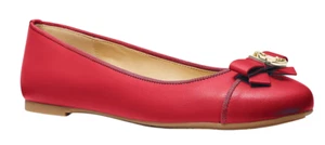 Michael Kors Honey Ballet Flat Faux Leather/Washed Denim/Tweed  Nib $155 - Picture 1 of 49