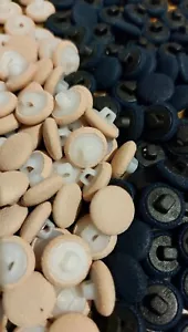 10mm Mushroom Fabric Covered Buttons pack of 10 or 20 - Picture 1 of 7