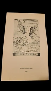 Ex Libris Erotics Book Plates Alberto Martini Italy/Halo Zetti Italy - Foto 1 di 2