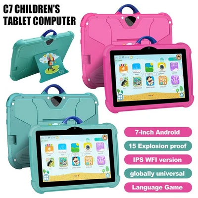 2025 Kids Tablet 7 Inch, Android 13.0, 4GB+64GB Storage, Bundle, WIFI Camera - Image 1 of 4
