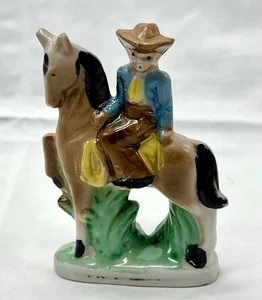 Vintage Porcelain Cowgirl Riding Horse Figurine Made in Japan Figurine - Picture 1 of 9