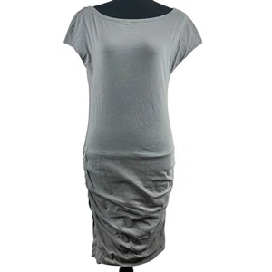 James Perse Standard US Sz M/2 Ruched TShirt Dress Cotton Stretch USA Minimalist - Picture 1 of 22