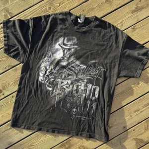 Vintage 90s Psycho Realm T Shirt XXL Gas Mask Double Sided Cypress Hill Hip Hop - Picture 1 of 13