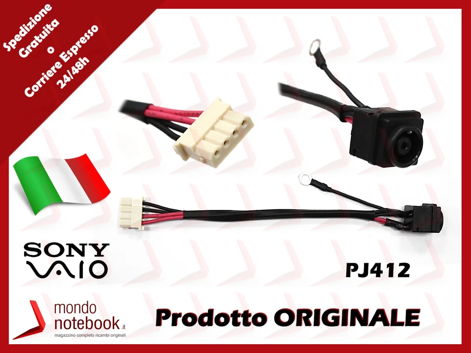 Connettore Alimentazione DC Power Jack Pj412 Sony Vaio Pcg-71811m