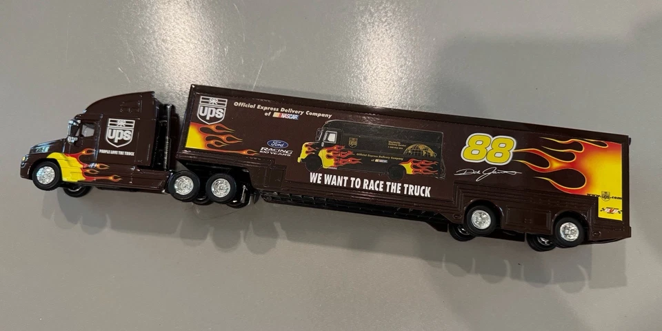 Winner's Circle NASCAR 1/64 Scale UPS #88 Trailer Rig Hot Rod Flames - Image 1 of 4