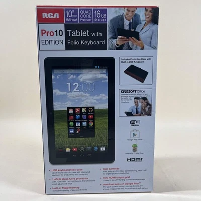 New WiFi Only RCA Pro 10 16GB Black RCT6103W46KB - Image 1 of 4