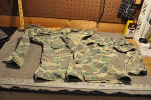 Vintage Ranger Camo Hunting Shirt Boys size 12 Button up 1960s era Duck Hunter - Picture 1 of 9