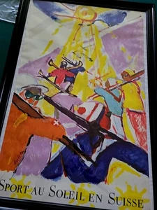 Original vintage poster Sport au Soleil en Suisse Switzerland 1957 Hans Falk - Picture 1 of 8