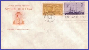 USA5 #E18 U/A HOUSE OF FARNAM FDC Motorcycle Delivery - Bild 1 von 1