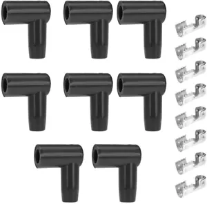 Spark Plug Boot Terminal Kit 90 Degree Spark Plug Boot HEI Distributor and Coil - Picture 1 of 12