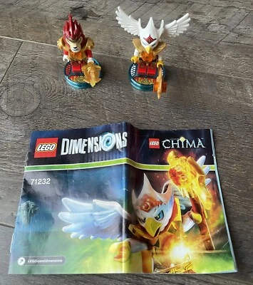 Lego Chima Dimensions Minifigures Lot Eris Falcon Bird #71232 Laval Lion #71222 - Image 1 of 4