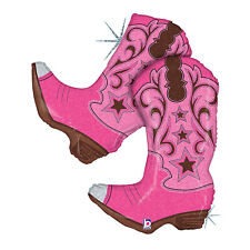Fun Express Pink Cowboy Boots 36" Mylar Balloon