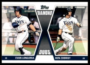2011 Topps Update #DD-24 Evan Longoria Ben Zobrist Diamond Duos - Bild 1 von 2