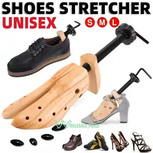 Large 2-Way Professional Wooden Shoes Stretcher Expander Plug Men Women 5-13 - Picture 1 of 33