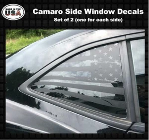 Calcomanía Camaro ventana lateral bandera americana para ventanas traseras 2010-2015 - Imagen 1 de 2