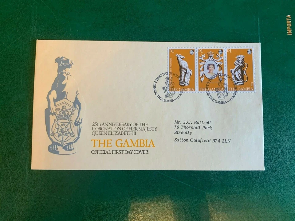 GAMBIA 1978 FDC REINA ISABEL 2 CORONACIÓN REALEZA Foto 1 de 1