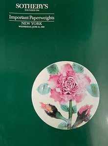 Sotheby's Important Paperweights NEW YORK 1988 illustrated auction catalog - Picture 1 of 9