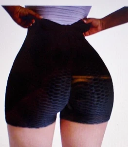 Women Yoga Shorts, High Waisted Brazilian Textured Booty Ruched FREE SHIPPING - Picture 1 of 4