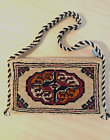 94⁄5x5⁄8 Zoll Turkmenischer nationalbeige Teppich Handarbeit Tasche 100 % Teppich Geldbörse 25x15 cm