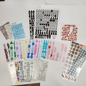 CREATIVE MEMORIES ABC 123 Alphabet Stickers Lot 26 Sheets Bold Colorful Serif - Picture 1 of 10
