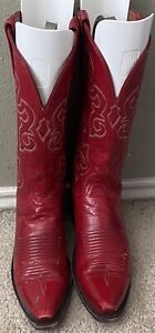 Vintage 1883 Lucchese Red Cowgirl Western Boot (N4535) Woman’s Size 6.5 B