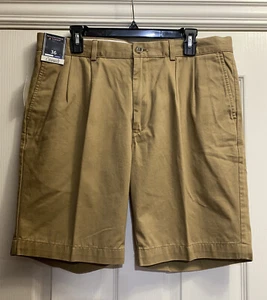 Nuevo con etiquetas Pantalones Cortos Roundtree & Yorke Para Hombre Chinos Plisados Calce Clásico Taupe Talla 36 - Imagen 1 de 15