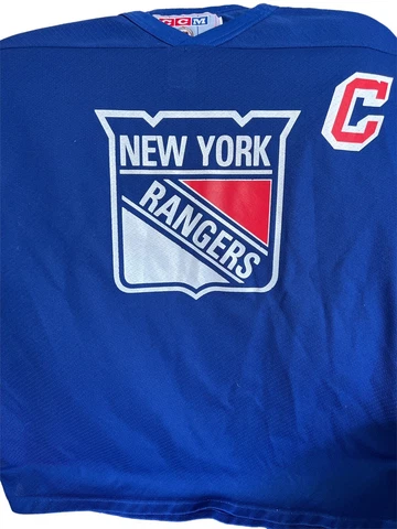 NY Rangers Blue CCM Men's  #11  Mark Messier Size 48 Medium  "C" jersey Canada Cover