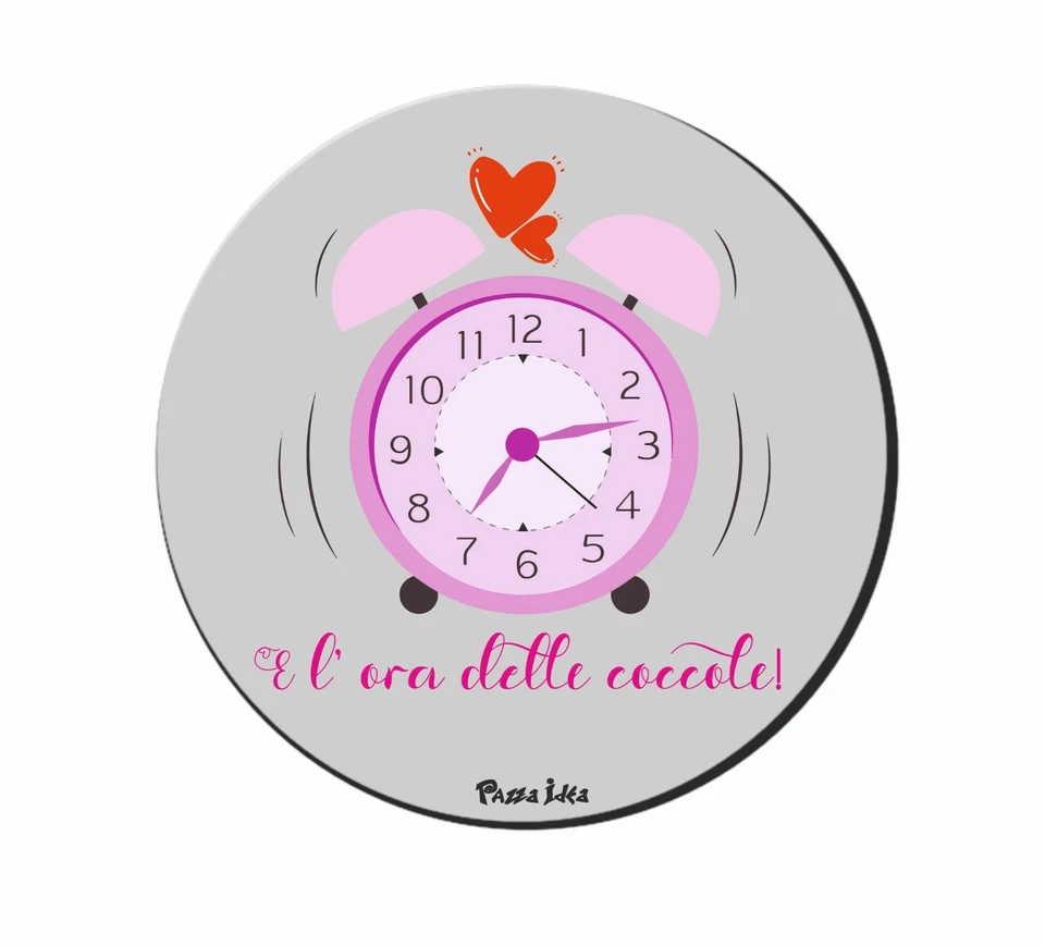 mouse pad tappetino rotondo disegno cuore festa innamorati amore coccole - Immagine 1 di 1