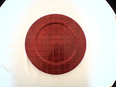 Platzteller Kunststoff  33 cm rot gebraucht # - Bild 1 von 3
