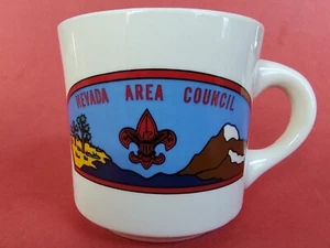 Tazza vintage ceramica boy scout Nevada Area Council anni 70 - Foto 1 di 6