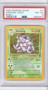 ***PSA 8 NEAR MINT*** NIDOKING 2000 POKEMON BASE SET II #11 HOLO WOTC - Picture 1 of 1