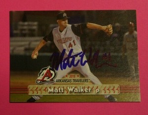 2018 Grandstand, Arkansas Travelers - MATT WALKER - autographed