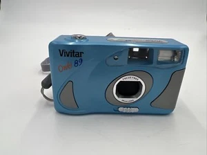Vintage Vivitar Onki 89 Blue Built-in Flash Auto Exposure 35mm Film Camera - Picture 1 of 4