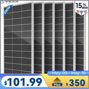 200W 400W 800W Solar Panel Mono 12V Battery Charge RV PV Home Off-Grid Battery - Picture 1 of 18