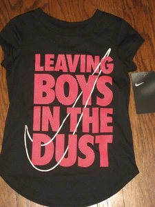 New Nike tee girls 4 top short sleeve shirt activewear Leaving Boys in the Dust - Picture 1 of 1