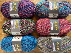 6 x 100gr. Sockenwolle 4-fädig 🍁NEU🍁 Supergarne Aktiv 🍁 Wollpaket 538 - Bild 1 von 7