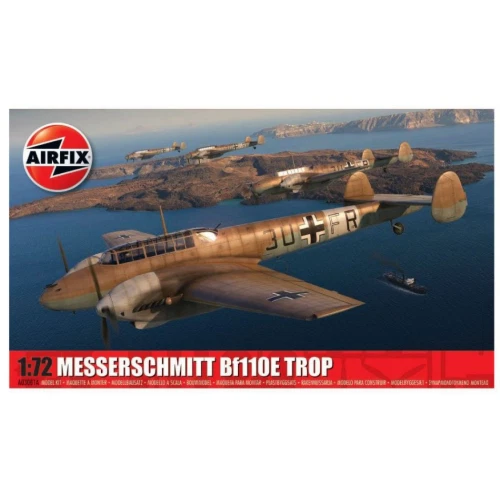 MESSERSCHMITT Bf110E E-2 TROP KIT 1:72 Airfix Kit Aerei Nouveau modèle - Photo 1/1