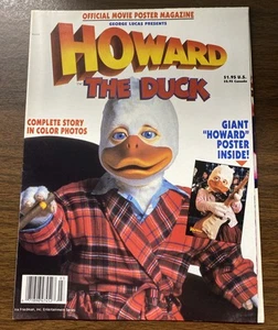 RARE 1986 Howard The Duck Official Movie Poster Magazine George Lucas - Picture 1 of 4