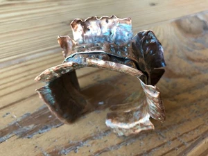 Copper Cuff Bracelet Artisan Handmade Patina W Large M Small - Picture 1 of 4