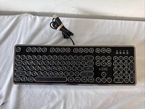 Azio MK Retro 01 USB Wired Mechanical Typewriter Keyboard (Black) *TESTED* - Picture 1 of 4