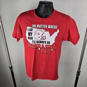Nebraska Cornhuskers Football Red Tee Men's Small - Picture 1 of 12