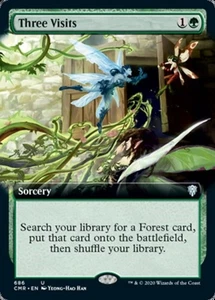 MTG - (Extended Art) THREE VISITS - Commander Legends (U) - Picture 1 of 1
