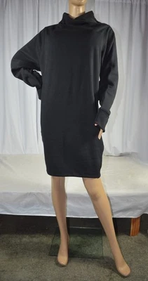 NWT Athleta 2X Plus Size Black Long Sleeve Cozy Karma Mock Neck Dress #882071 - Image 1 of 4
