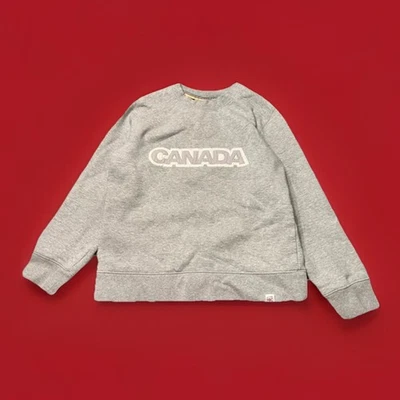 Canada HBC Candian Olympic Team Pullover Sweatshirt Gray w/ Emboridered Logos M - Image 1 of 4