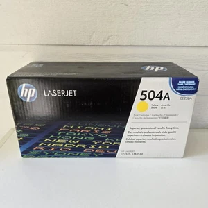 Genuine HP LaserJet 504A Yellow Print Cartridge for CP3525 , CM3530 - CE252A - Picture 1 of 6