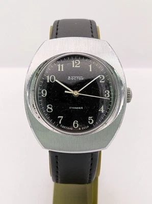 Vintage Watch Vostok Wostok 2409 Black Dial Men Mechanical Soviet USSR 17 Jewels - Image 1 of 4