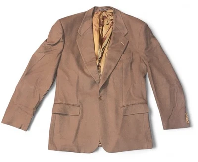 Blazer Mario Zegna Lubiam cashmere e lã 1 botão casaco esportivo Itália 52L - Imagem 1 de 4