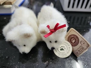 NWT BOYDS IGGY AND LOO FROSTBITE #568012 PLUSH WHITE BEARS PAIR MINI - Picture 1 of 5