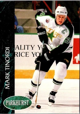 1992 Parkhurst Mark Tinordi #76 Minnesota North Stars Hockey Card - Image 1 of 2